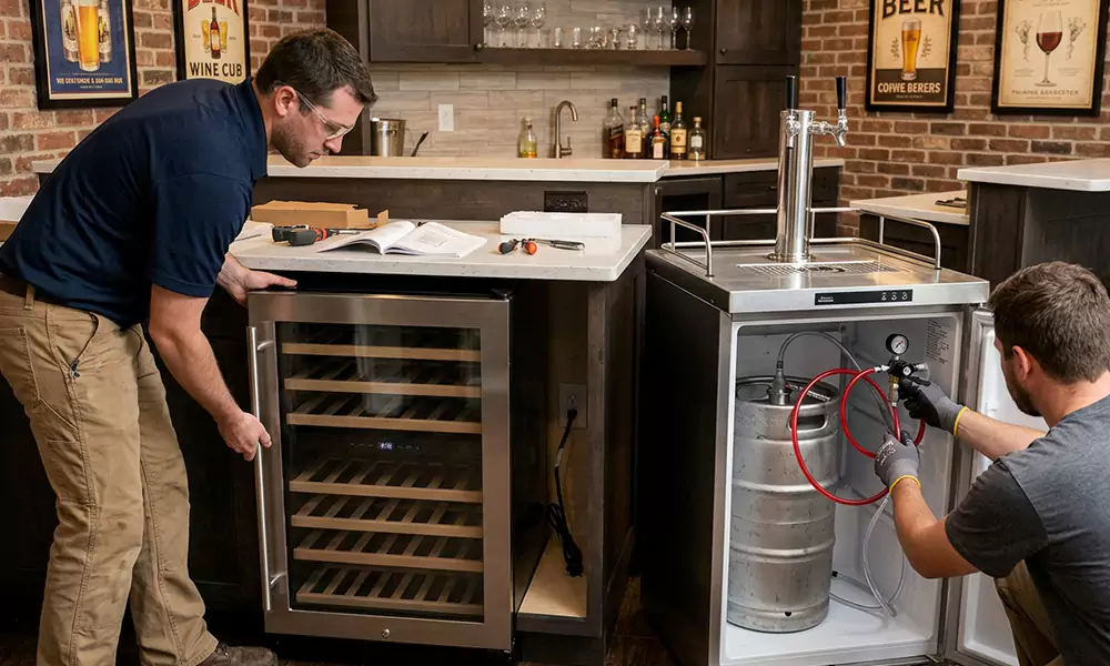 Wine Cooler and Kegerator Installation in Poway, CA